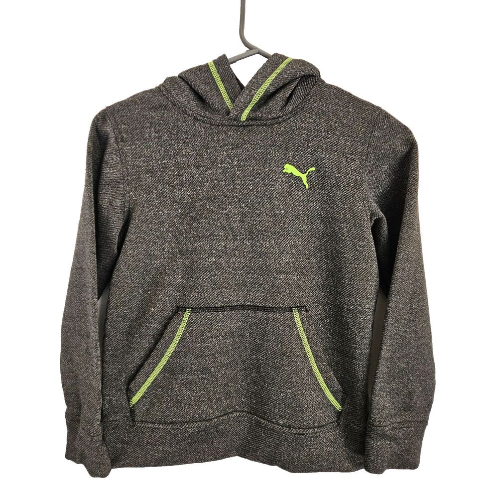 Puma Hoodie Gray Youth Small 8 Gray Unisex Sweatshirt Casual Outerwear